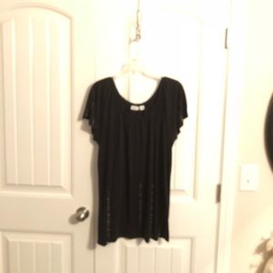 Black tunic top